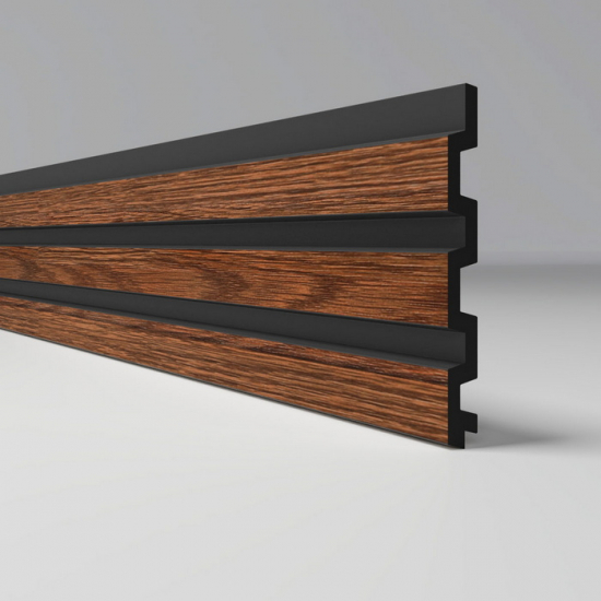 Реечная панель из ПВХ Comfort 3D-Prof M 218 Орех темный - 2,95м